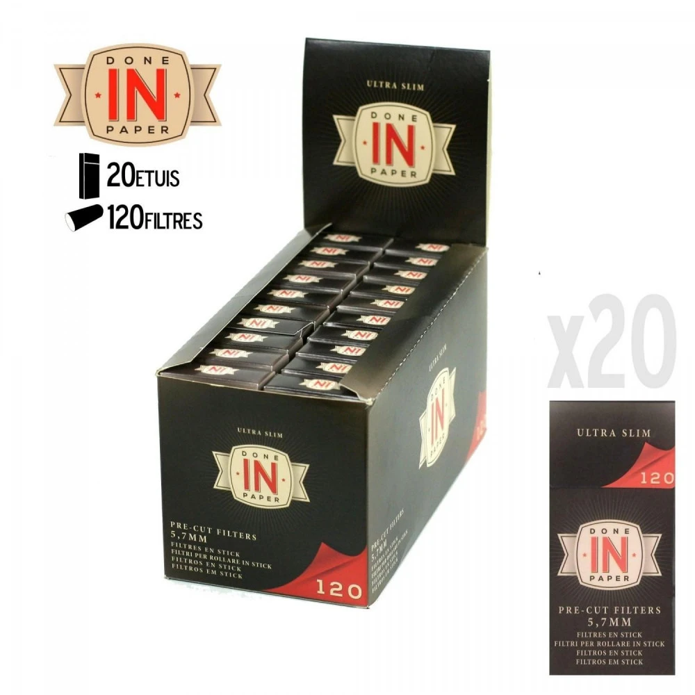 20 Etuis Filtres Sticks - Done In Paper 1 20 Etuis Filtres Sticks - Done In Paper