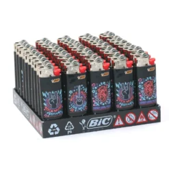 Bic Barquette De 50 Briquets Mini J25 Neon Rock