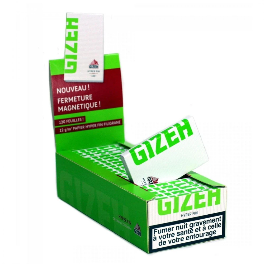Boite De 20 Carnets De Feuille à Rouler GIZEH Hyper Fin 2 Boite De 20 Carnets De Feuille à Rouler GIZEH Hyper Fin – Image 2