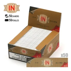 Boite De 50 Carnets De Feuilles à Rouler Slim - Done In Paper 'Brown'