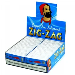 Boite De 50 Carnets De Feuilles à Rouler - Zig Zag Bleu -Truc Chic Soldes Magasin boite de 50 carnets de feuilles a rouler zig zag bleu 2
