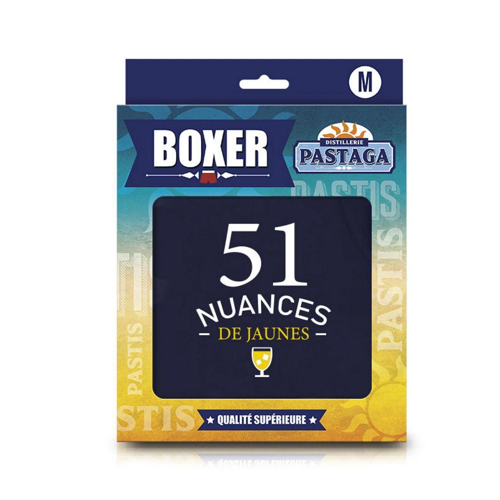 Boxer - 51 Nuances De Jaunes - Taille M 2 Boxer - 51 Nuances De Jaunes - Taille M – Image 2