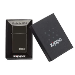 Briquet Zippo Slim - Ebony -Truc Chic Soldes Magasin briquet zippo slim ebony 2