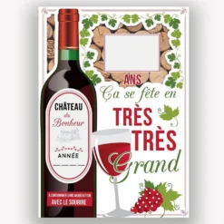 Carte Giga Traditionnelle 70 Cm X 50 Cm Personnalisable – Vin Rouge