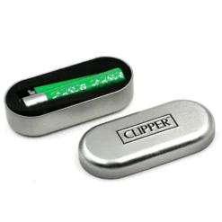 Clipper Métal Avec Etui – Green Pattern -Truc Chic Soldes Magasin clipper metal avec etui green pattern 2
