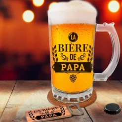 Coffret La Bière De Papa - Chope Dessous De Verre Et Décapsuleur -Truc Chic Soldes Magasin coffret la biere de papa chope dessous de verre et decapsuleur 2