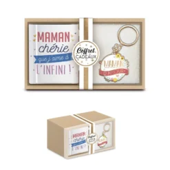 Coffret Mug Et Porte Clés - Maman -Truc Chic Soldes Magasin coffret mug et porte cles maman 2