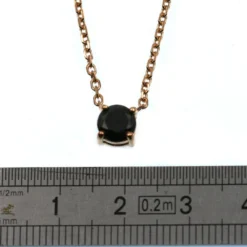 Collier En Plaqué Or Avec Pierre Noire (471093) -Truc Chic Soldes Magasin collier en plaque or avec pierre noire 471093 2