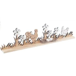 Déco De Pâques En Bois - Poules