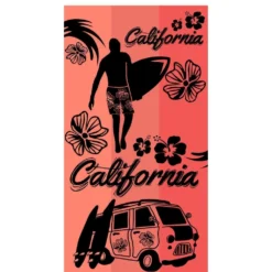 Drap De Plage Malibu - California Corail -Truc Chic Soldes Magasin drap de plage malibu california corail 2