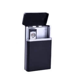 Champ Etui à Cigarettes Avec Allume-Cigarette - Noir -Truc Chic Soldes Magasin etui a cigarettes avec allume cigarette noir 4