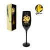 Flute Champagne Anniversaire 20 Aine Noire Effet Or