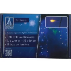 Guirlande Clignotante Extérieur & Intérieur - 108 LED Multicolores -Truc Chic Soldes Magasin guirlande clignotante exterieur interieur 108 led multicolores 2