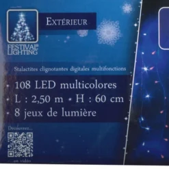 Guirlande Clignotante Extérieur & Intérieur - 108 LED Multicolores -Truc Chic Soldes Magasin guirlande clignotante exterieur interieur 108 led multicolores 4