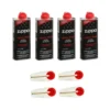 Lot De 4 Recharges D'essence Original Zippo + 4 Pierres à Briquet