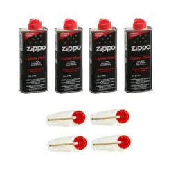 Lot De 4 Recharges D'essence Original Zippo + 4 Pierres à Briquet -Truc Chic Soldes Magasin lot de 4 recharges d essence original zippo 4 pierres a briquet 3
