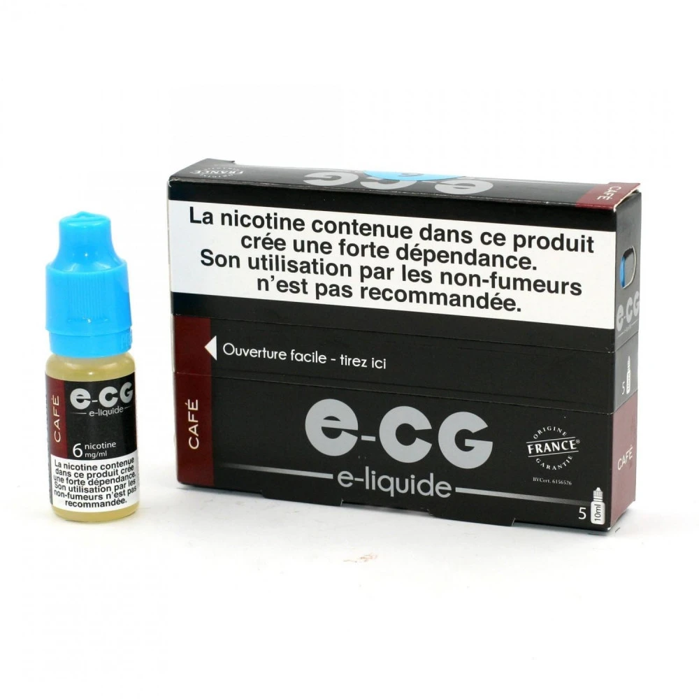 Lot De 5 Flacons E-CG - Café 6 Mg/ml 1 Lot De 5 Flacons E-CG - Café 6 Mg/ml