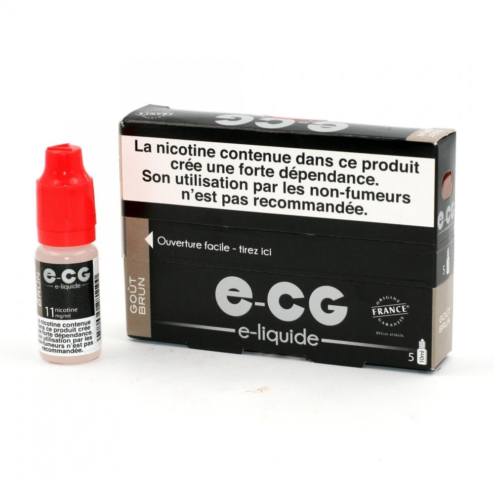 Lot De 5 Flacons E-CG - Goût Brun 11 Mg/ml 1 Lot De 5 Flacons E-CG - Goût Brun 11 Mg/ml