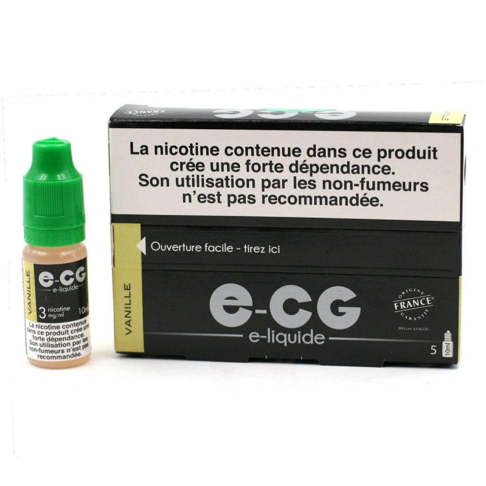 Lot De 5 Flacons E-CG - Goût Vanille 3 Mg/ml 1 Lot De 5 Flacons E-CG - Goût Vanille 3 Mg/ml