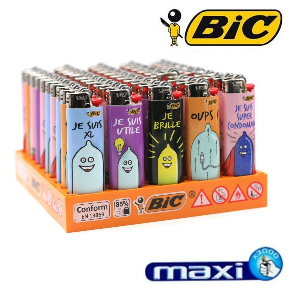 Lot De 50 Briquets BIC MAXI J26 - Condom Power 1 Lot De 50 Briquets BIC MAXI J26 - Condom Power