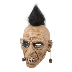 Masque Adulte Latex – Punk Zombie Avec Cheveux