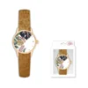 Montre Bracelet Velours Imprimé Beige