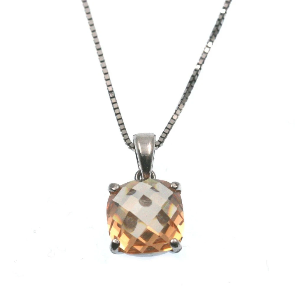 Nougatine - Pendentif Argent Avec Pierre Jaune 2 Nougatine - Pendentif Argent Avec Pierre Jaune – Image 2