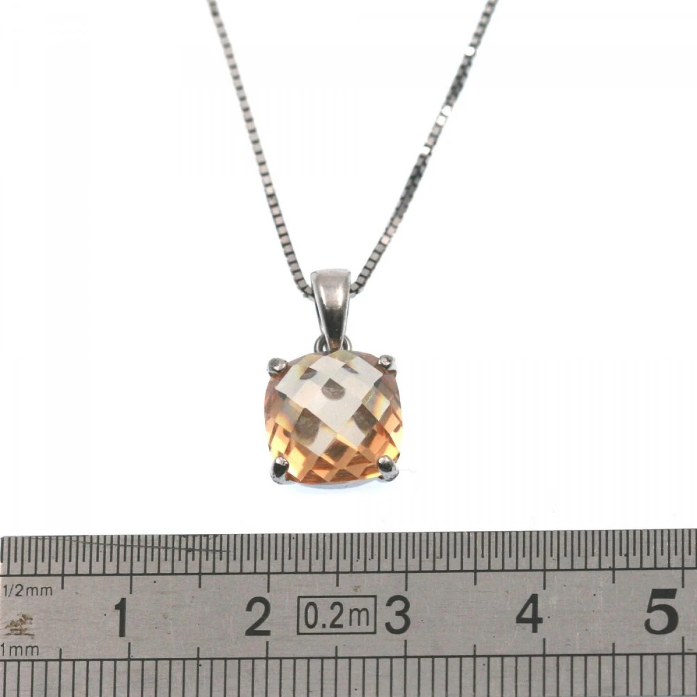 Nougatine - Pendentif Argent Avec Pierre Jaune 4 Nougatine - Pendentif Argent Avec Pierre Jaune – Image 4