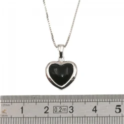 Pendentif Black Heart - Pendentif Avec Côur Argent Et Pierre Noire (494931) -Truc Chic Soldes Magasin pendentif black heart pendentif avec cour argent et pierre noire 494931 2