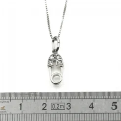 Pendentif En Argent - öpingle à Nourrice Avec Pierre -Truc Chic Soldes Magasin pendentif en argent opingle a nourrice avec pierre 3