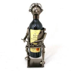 Porte Bouteille Joueur De Billard - Métal -