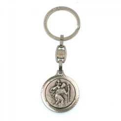 Porte Clé Saint Christophe - Rond Avec Contour -Truc Chic Soldes Magasin porte cle saint christophe rond avec contour 3