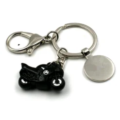 Porte Clés Métal Prenium – Moto Noir
