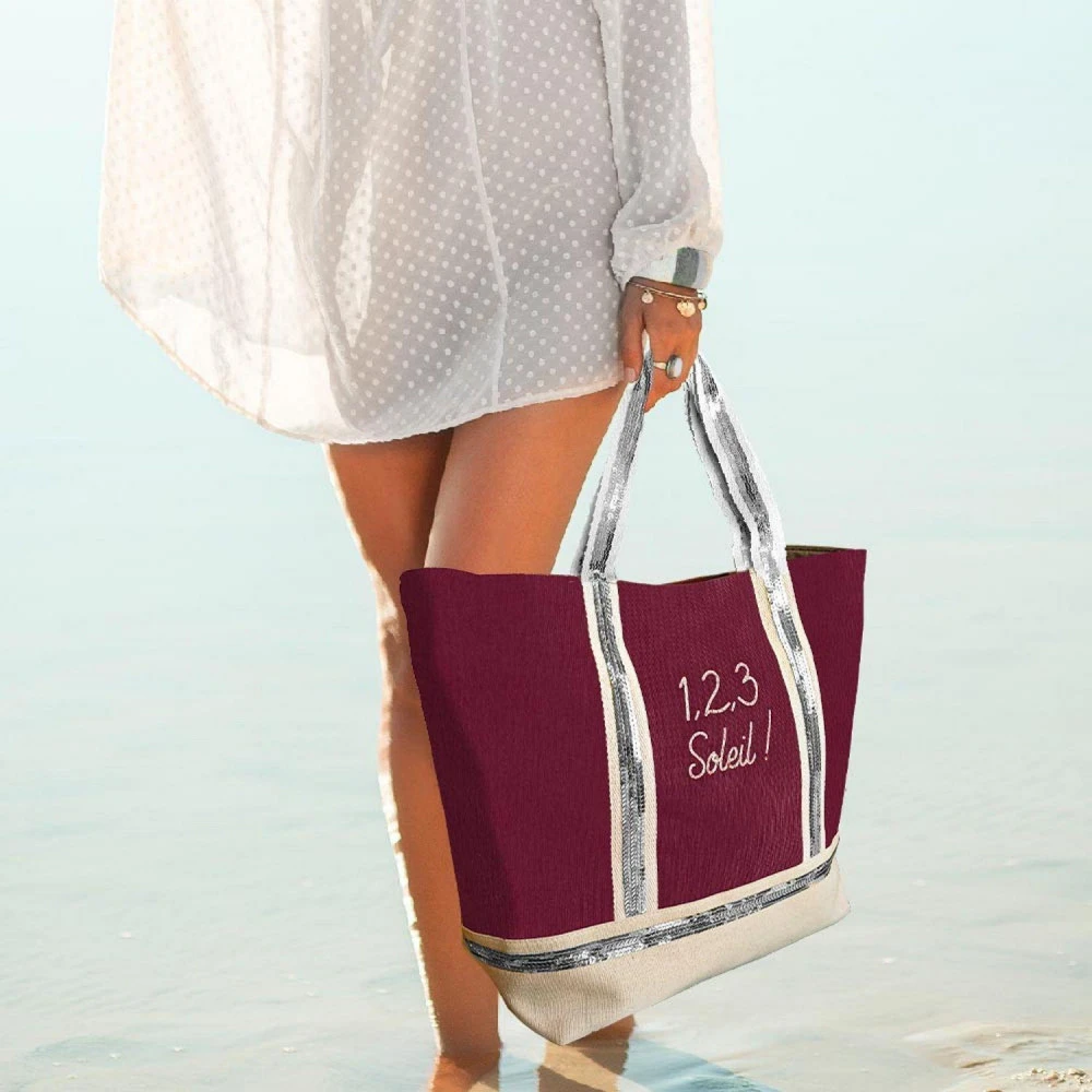 Sac Sequin Prune - 1,2,3... Soleil ! 2 Sac Sequin Prune - 1,2,3... Soleil ! – Image 2