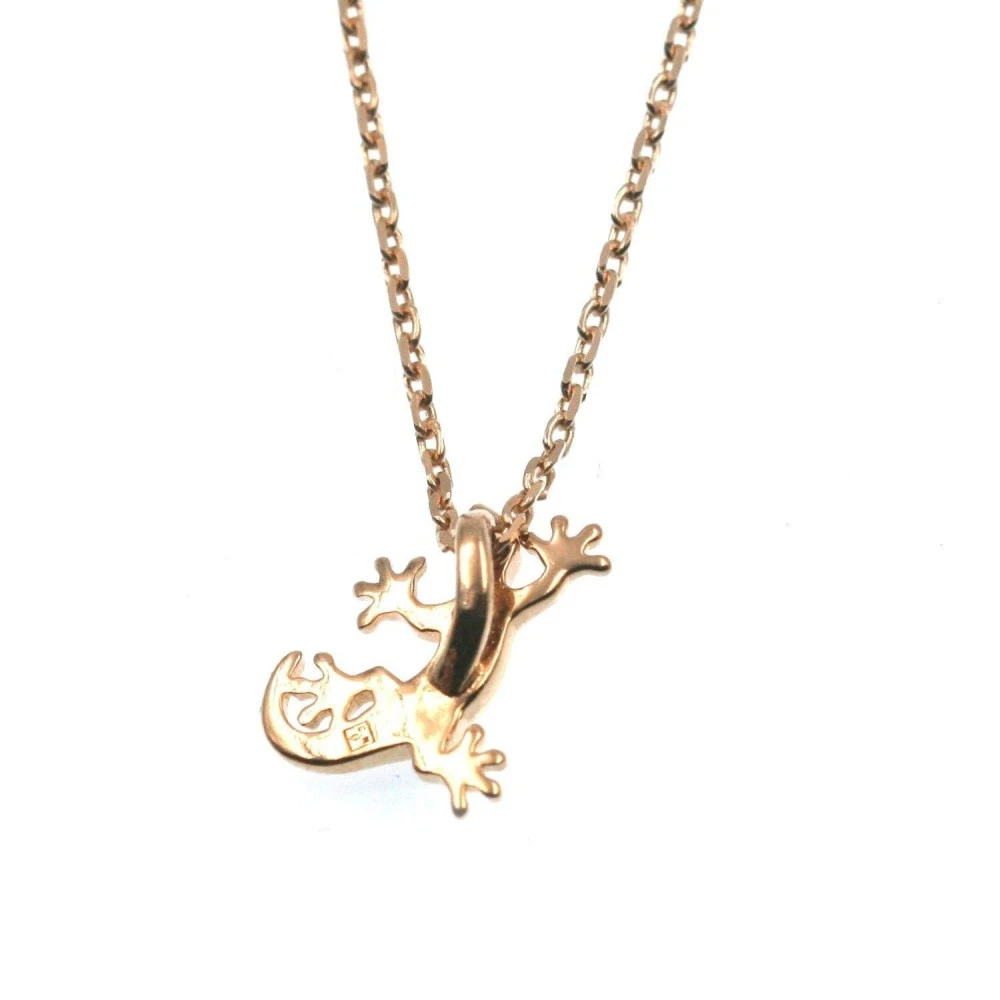 Salamandre - Pendentif Avec Chaîne Plaqué Or 2 Salamandre - Pendentif Avec Chaîne Plaqué Or – Image 2