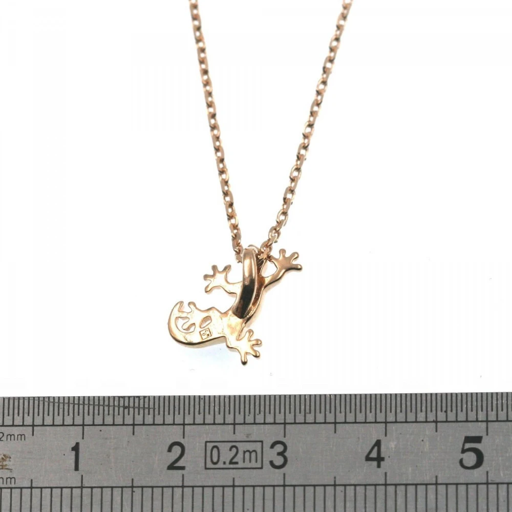 Salamandre - Pendentif Avec Chaîne Plaqué Or 4 Salamandre - Pendentif Avec Chaîne Plaqué Or – Image 4