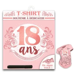 T-shirt à Signer Joyeux Anniversaire 18 Ans - Femme