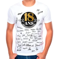 T-shirt à Signer Joyeux Anniversaire 18 Ans - Homme -Truc Chic Soldes Magasin t shirt a signer joyeux anniversaire 18 ans homme 2