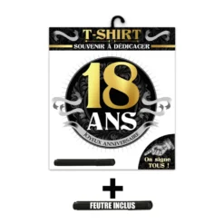 T-shirt à Signer Joyeux Anniversaire 18 Ans - Homme