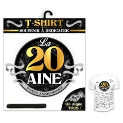 T-shirt à Signer Joyeux Anniversaire 20 Ans - Homme