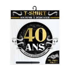 T-shirt à Signer Joyeux Anniversaire 40 Ans - Homme -Truc Chic Soldes Magasin t shirt a signer joyeux anniversaire 40 ans homme 2