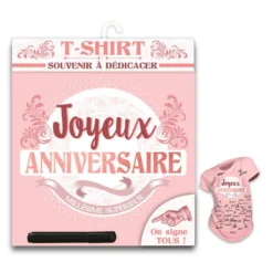 T-shirt à Signer Joyeux Anniversaire - Femme