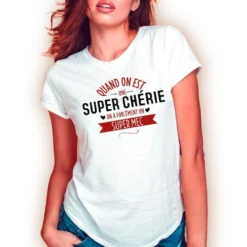 T-Shirt De La Super Chérie - Taille L -Truc Chic Soldes Magasin t shirt de la super cherie taille l 2