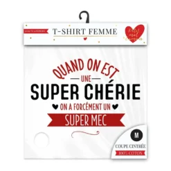 T-Shirt De La Super Chérie - Taille M -Truc Chic Soldes Magasin t shirt de la super cherie taille m 2