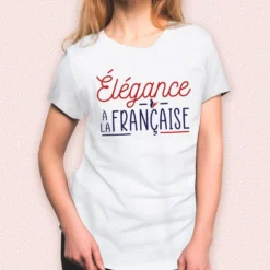 T-Shirt Élégance à La Française - Taille L -Truc Chic Soldes Magasin t shirt elegance a la francaise taille l 2