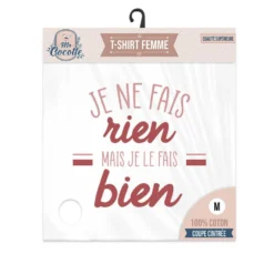 T-Shirt Je Ne Fais Rien Mais Je Le Fais Bien - Taille M 5 T-Shirt Je Ne Fais Rien Mais Je Le Fais Bien - Taille M -Truc Chic Soldes Magasin t shirt je ne fais rien mais je le fais bien taille m 2