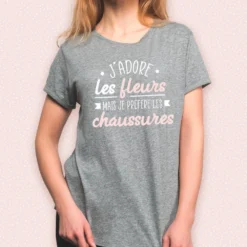 T-Shirt Je Préfère Les Chaussures - Taille M -Truc Chic Soldes Magasin t shirt je prefere les chaussures taille m 2