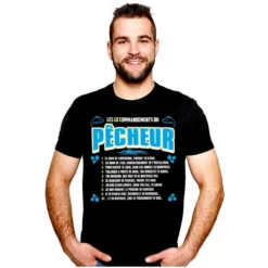 T-Shirt - Les 10 Commandements Du Pêcheur -Truc Chic Soldes Magasin t shirt les 10 commandements du pecheur 3