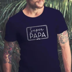 T-SHIRT Super PAPA Taille M -Truc Chic Soldes Magasin t shirt super papa taille m 2