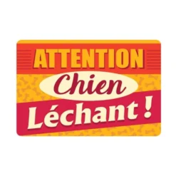 Tapis Animaux Grand Modèle – Attention Chien Léchant